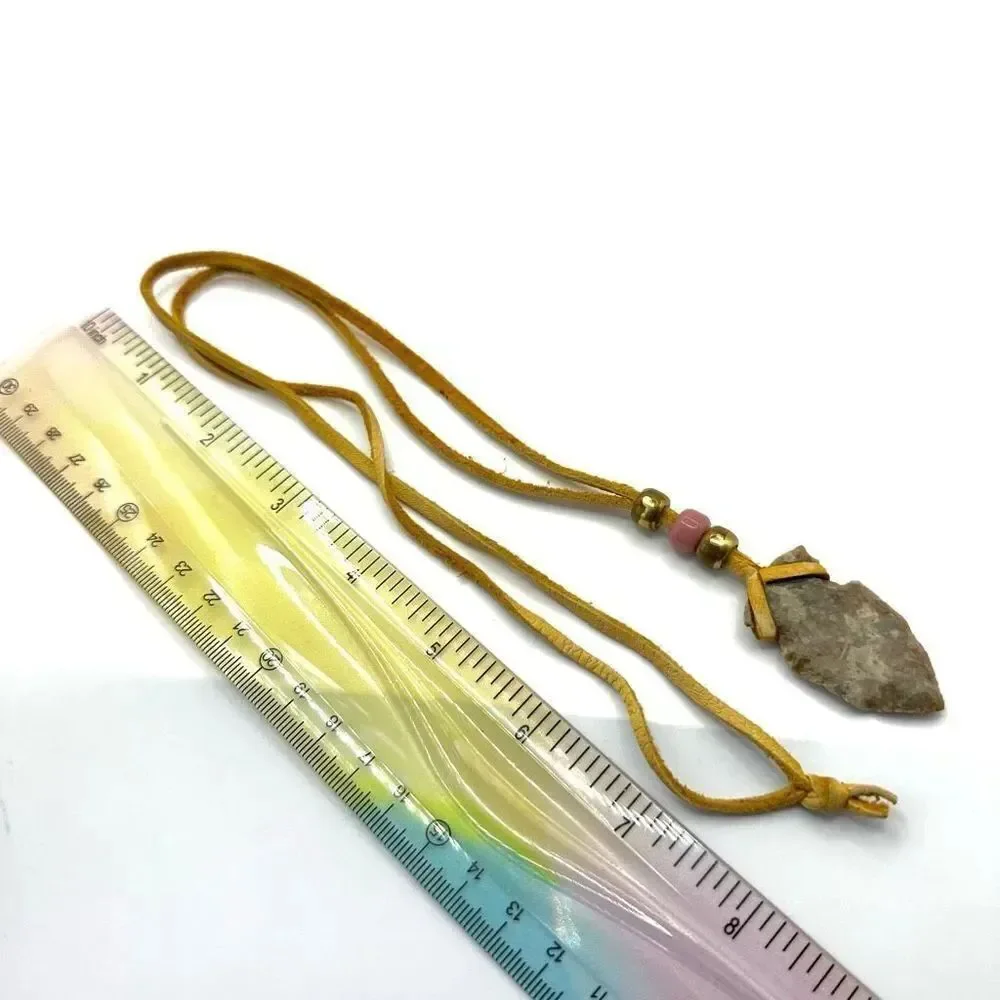 arrowhead pendant necklace on cord